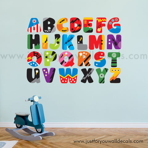 Alphabet Set Removable Wall Decal Abc Wall Decals Alphabet Letters  Preschool Decals Alphabet Nursery Kids Bedroom Decals Alphabet Decals 